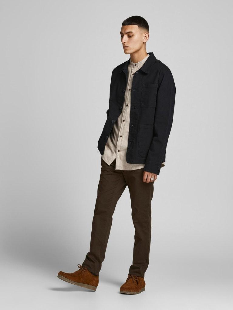 Jack & Jones Herren Hemd JJEBAND HEATHER  SHIRT L/S STS