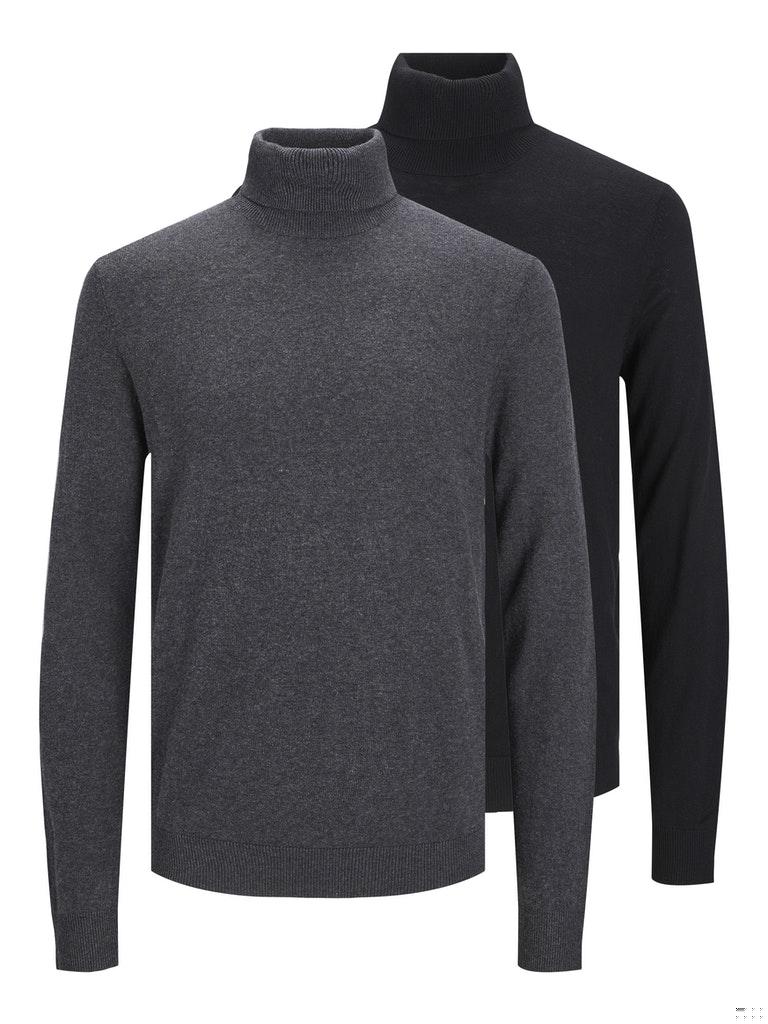 Jack & Jones Herren Pullover JJEEMIL KNIT ROLL NECK 2PK MP