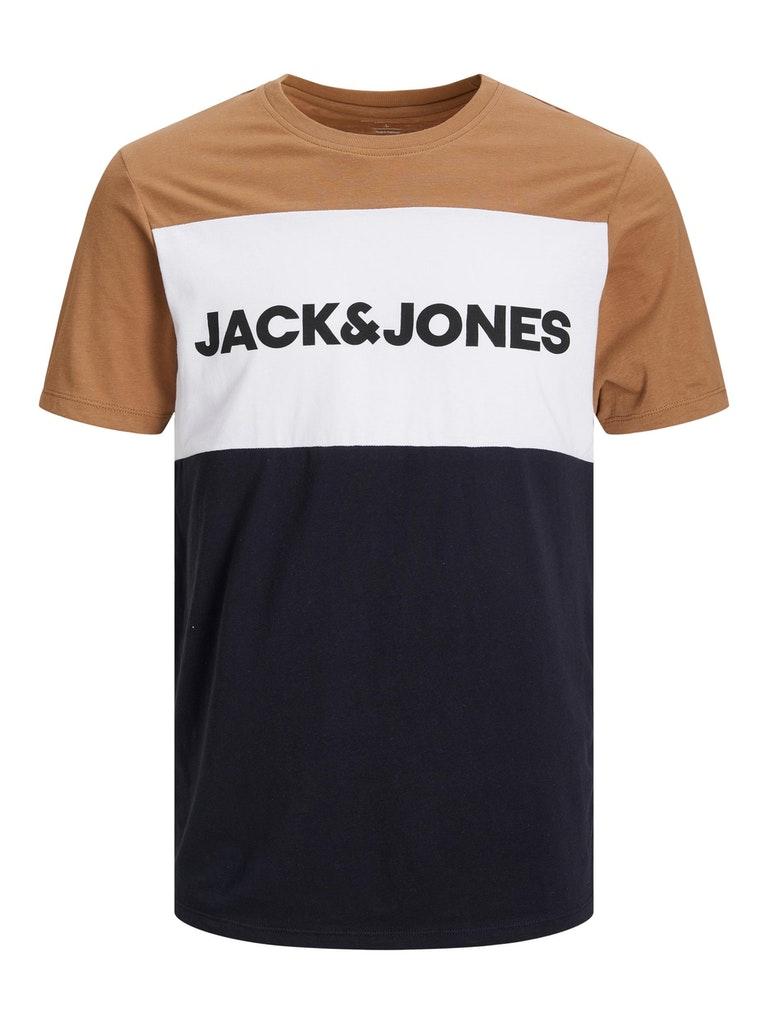 Jack & Jones Herren T-Shirt JJELOGO BLOCKING TEE SS NOOS