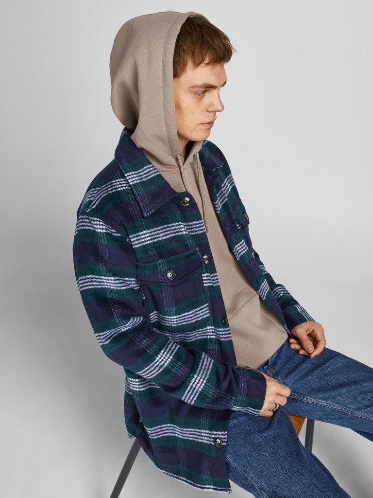 Jack & Jones Herren Hemd JOROLLIE CHECK OVERSHIRT LS SN