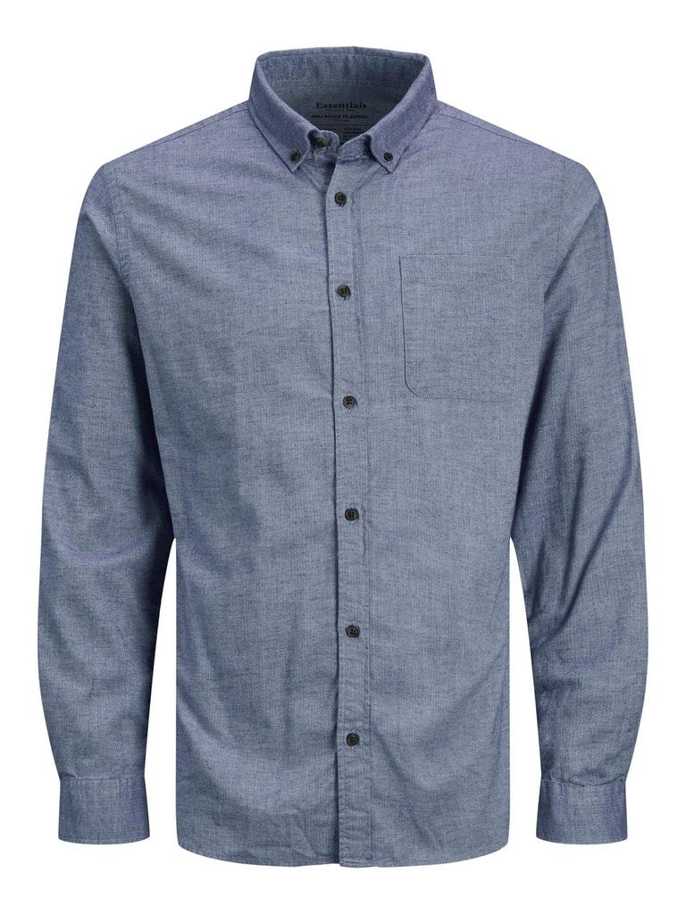 Jack & Jones Herren Hemd JJECLASSIC MELANGE SHIRT L/S AU22 SN