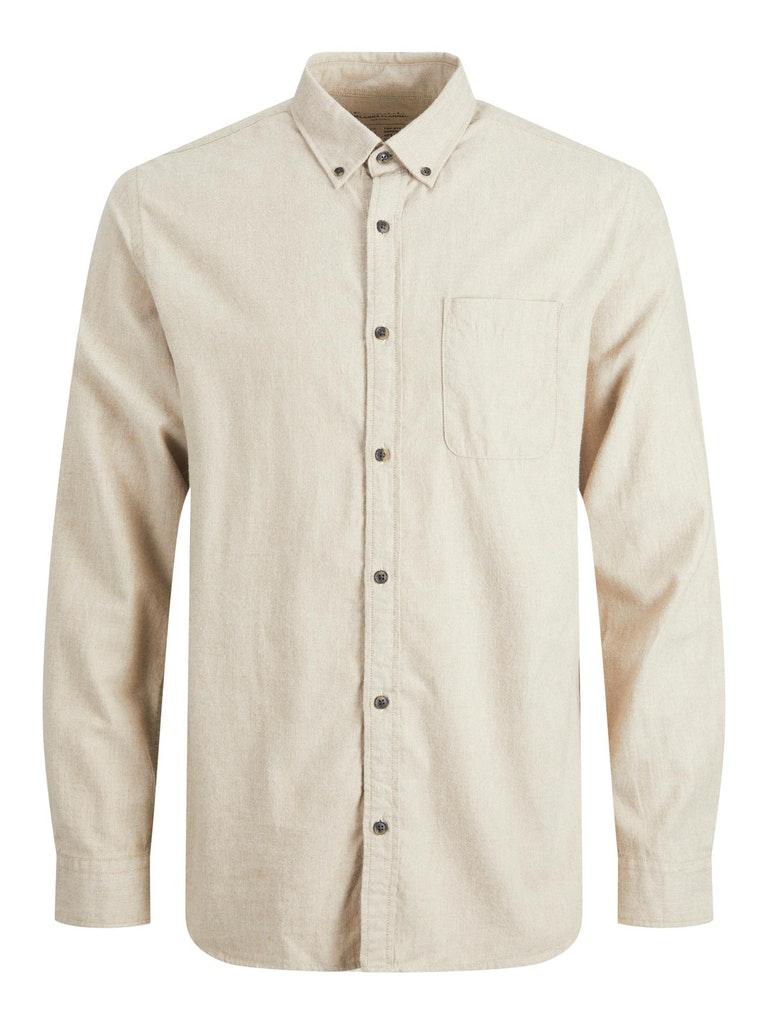 Jack & Jones Herren Hemd JJECLASSIC MELANGE SHIRT L/S AU22 SN
