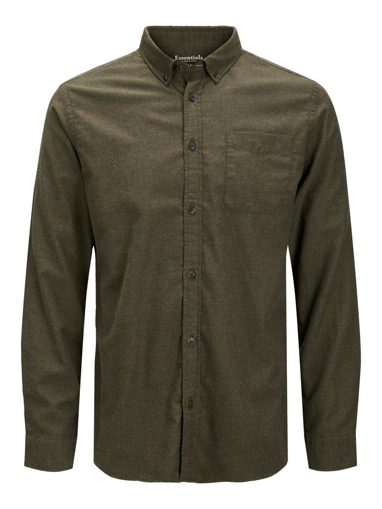 Jack & Jones Herren Hemd JJECLASSIC MELANGE SHIRT L/S AU22 SN
