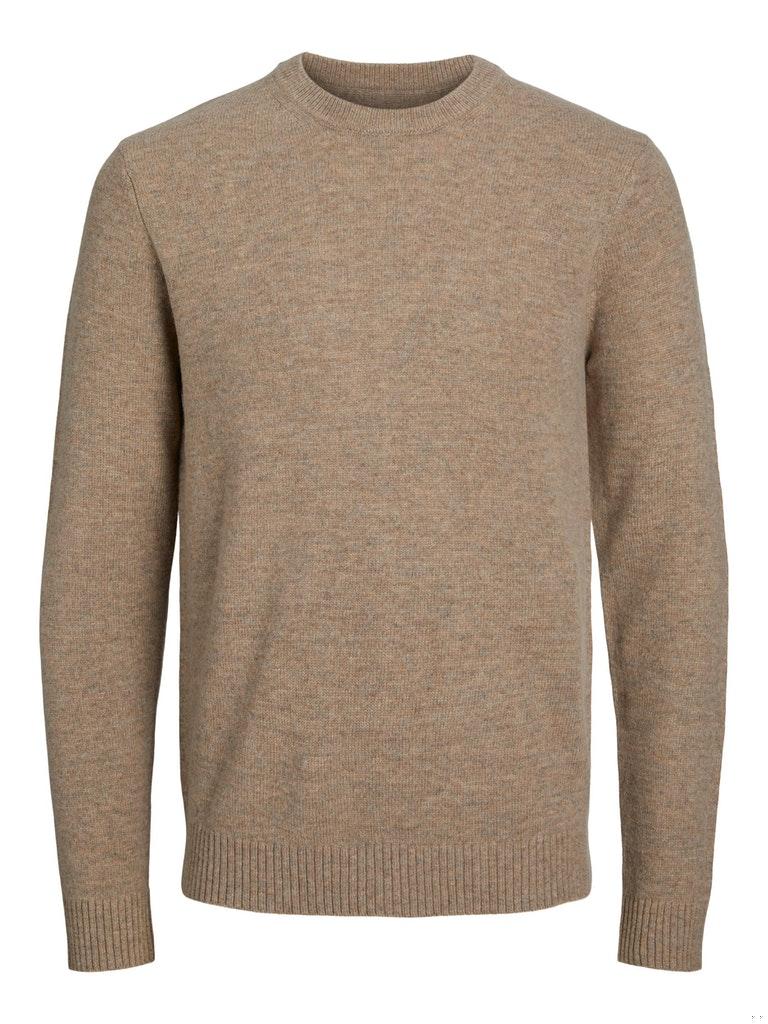 Jack & Jones Herren Pullover JPRCCLAMBSWOOL KNIT CREW NECK LN