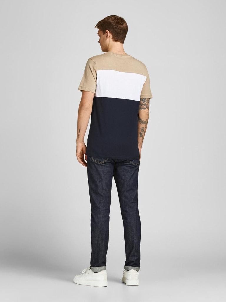 Jack & Jones Herren T-Shirt JJELOGO BLOCKING TEE SS NOOS
