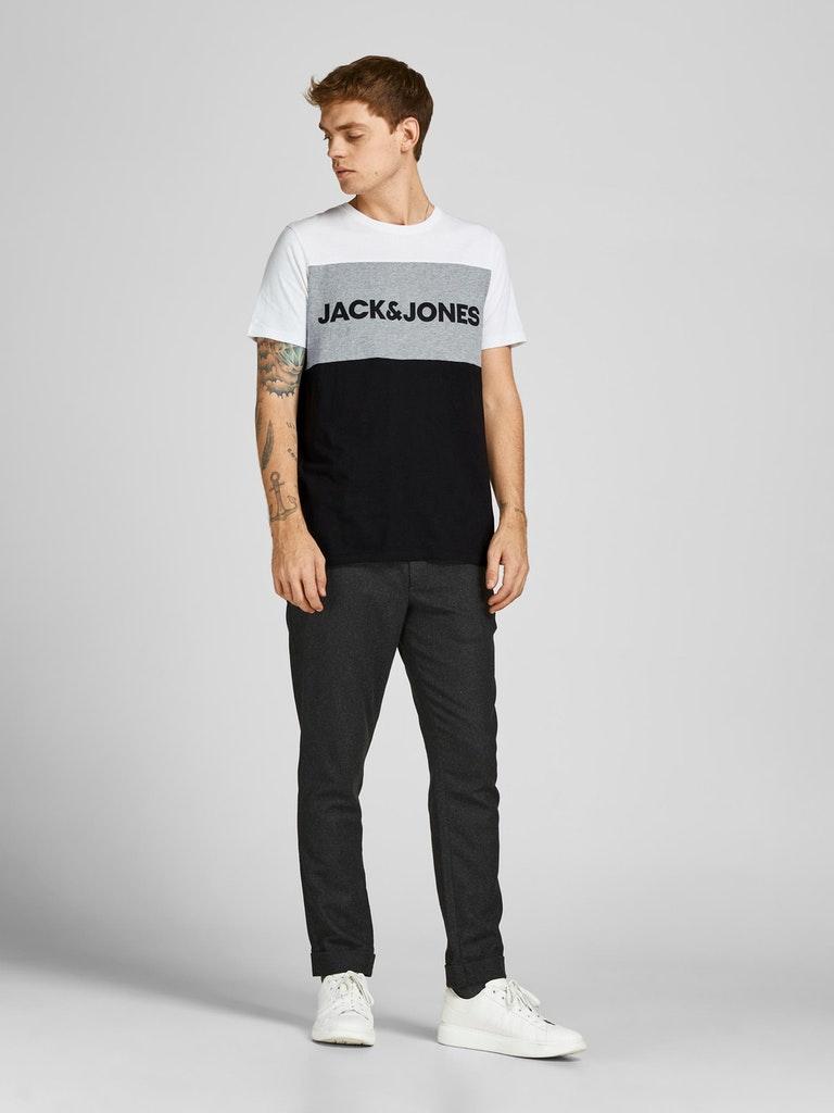 Jack & Jones Herren T-Shirt JJELOGO BLOCKING TEE SS NOOS