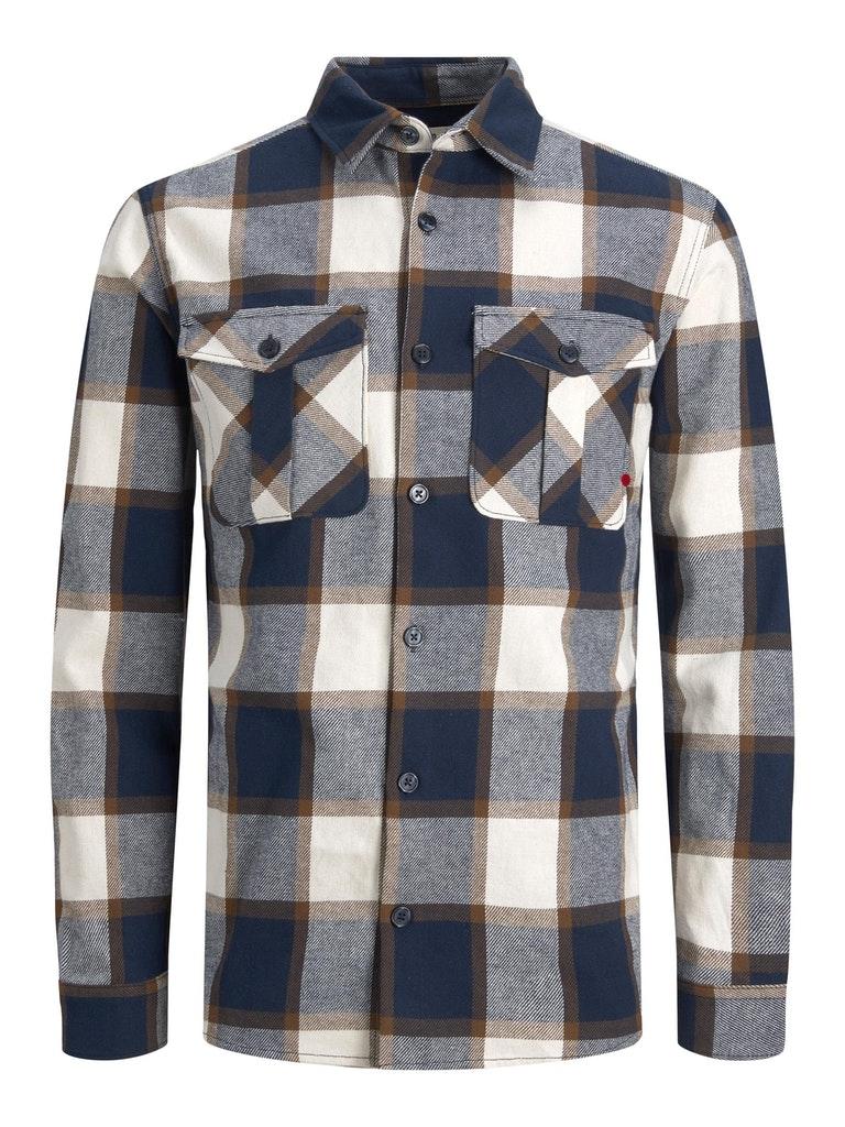 Jack & Jones Herren Hemd RDDROYAL CHECK OVERSHIRT L/S SN