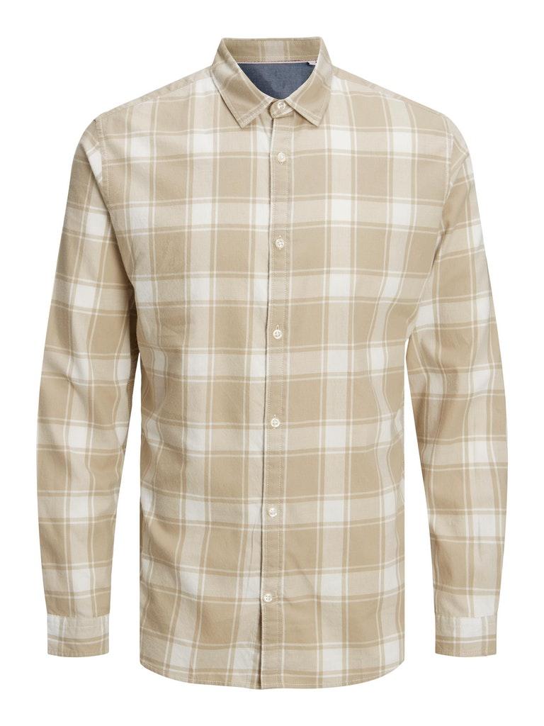 Jack & Jones Herren Hemd JJEGINGHAM TWILL SHIRT L/S NOOS