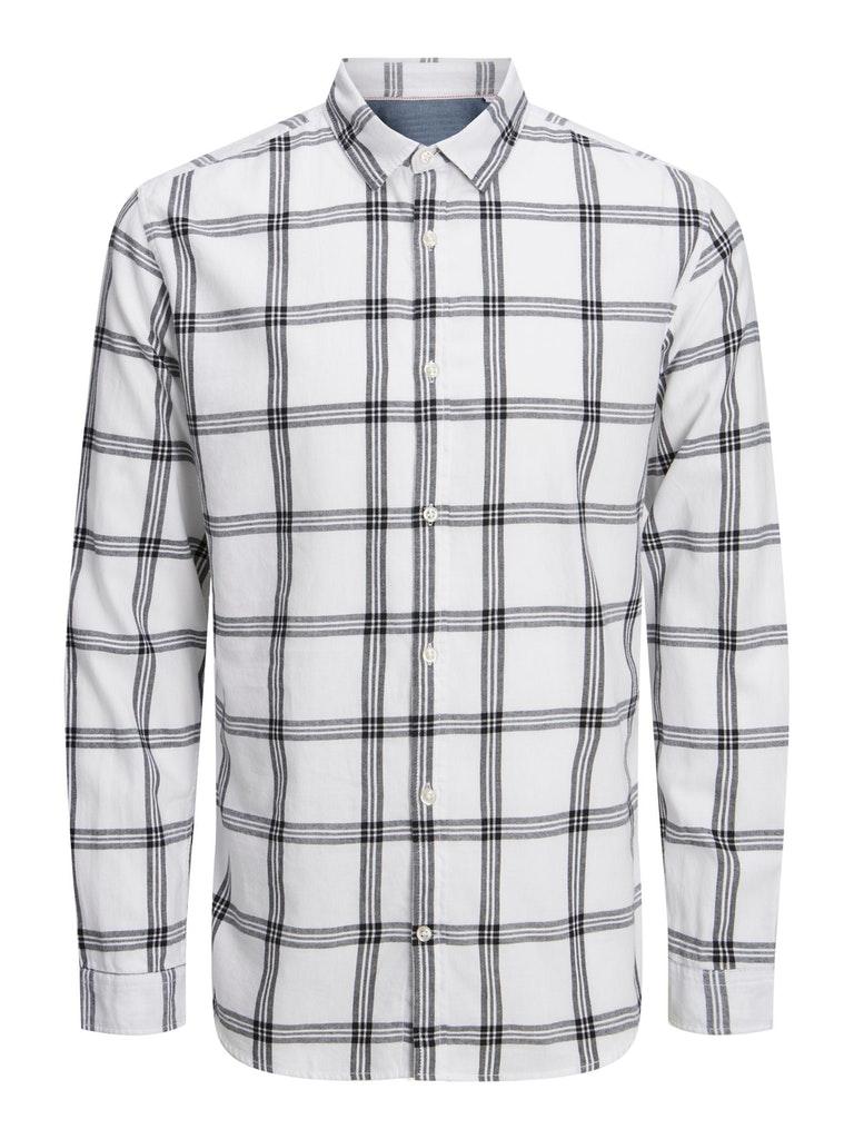 Jack & Jones Herren Hemd JJEGINGHAM TWILL SHIRT L/S NOOS