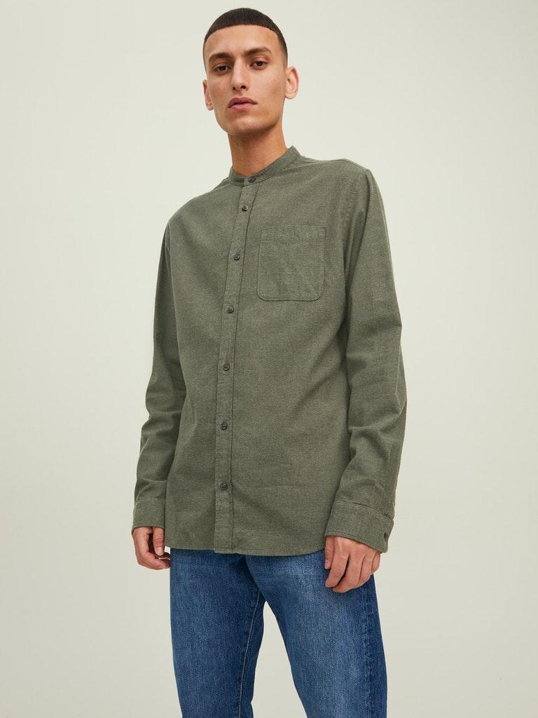 Jack & Jones Herren Hemd JJEBAND MELANGE SHIRT L/S AU22 SN