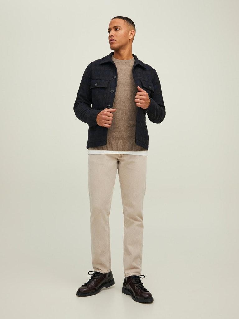 Jack & Jones Herren Pullover JPRCCLAMBSWOOL KNIT CREW NECK LN