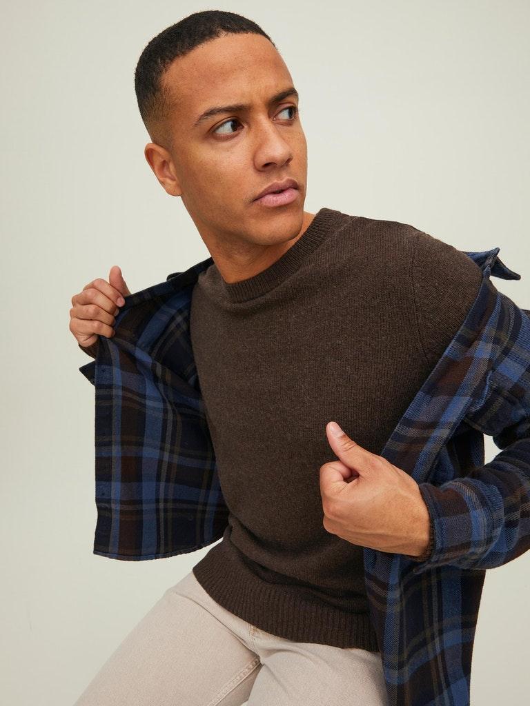 Jack & Jones Herren Pullover JPRCCLAMBSWOOL KNIT CREW NECK LN