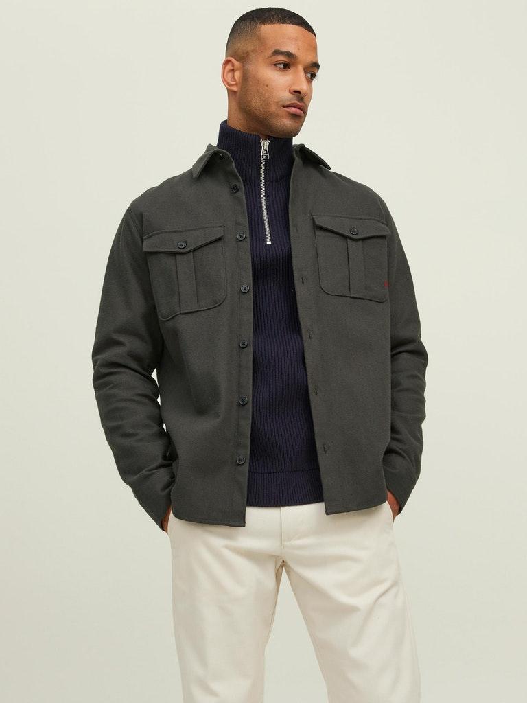Jack & Jones Herren Hemd RDDROYAL SOLID OVERSHIRT L/S SN