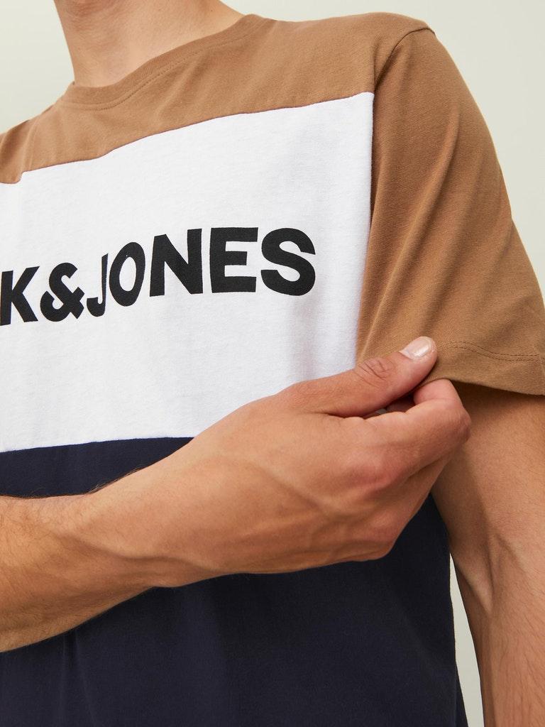 Jack & Jones Herren T-Shirt JJELOGO BLOCKING TEE SS NOOS