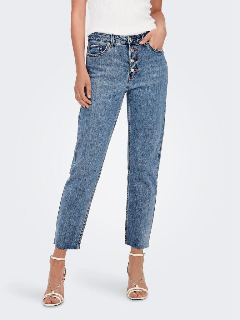 ONLY Damen Jeans ONLEMILY HW ST CR ANK RW BTN MAE06 NOOS