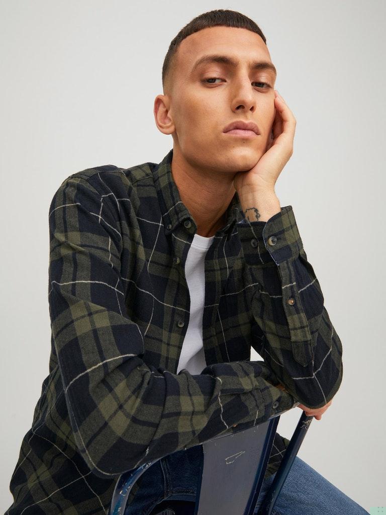 Jack & Jones Herren Hemd JJECLASSIC CHECK SHIRT L/S AU22 SN
