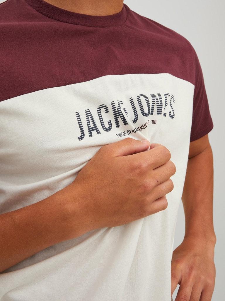 Jack & Jones Herren T-Shirt JJEDAN BLOCKING TEE SS O-NECK NOOS