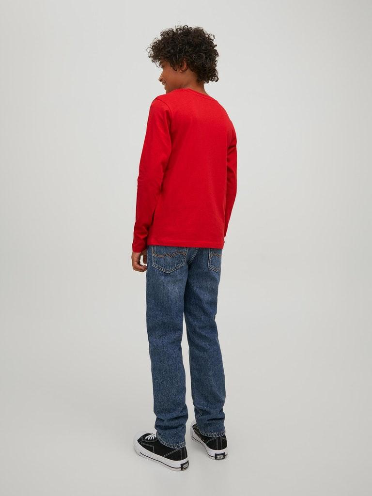 Jack & Jones Jungen T-Shirt JJELOGO TEE LS O-NECK 2COL AW22 NOOS JNR