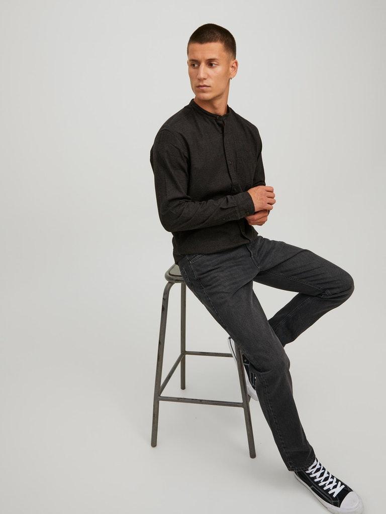 Jack & Jones Herren Hemd JJEBAND MELANGE SHIRT L/S AU22 SN