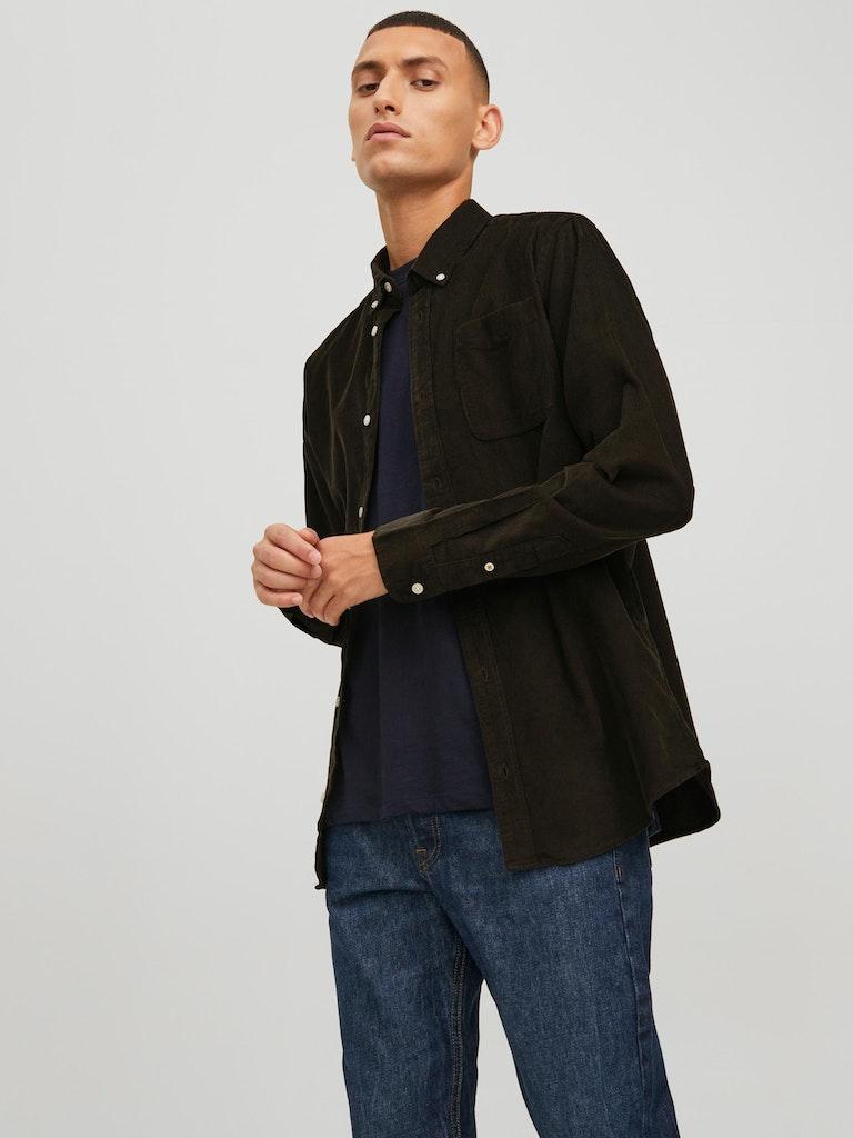 Jack & Jones Herren Hemd JJECLASSIC CORDUROY SHIRT L/S SN
