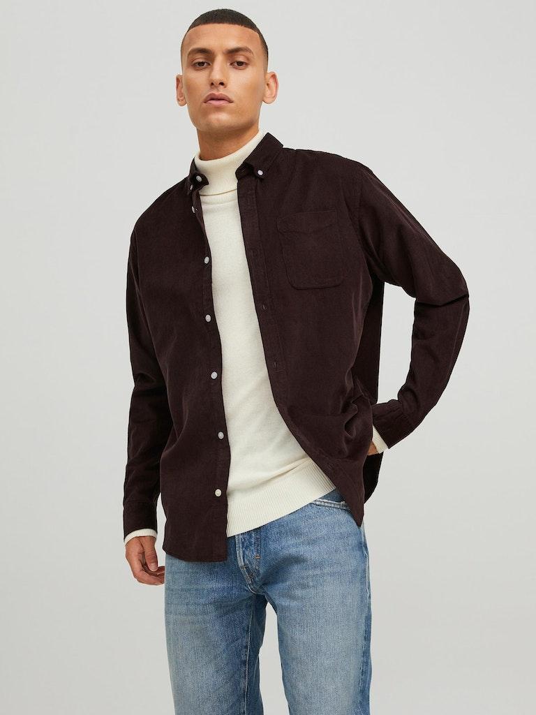 Jack & Jones Herren Hemd JJECLASSIC CORDUROY SHIRT L/S SN