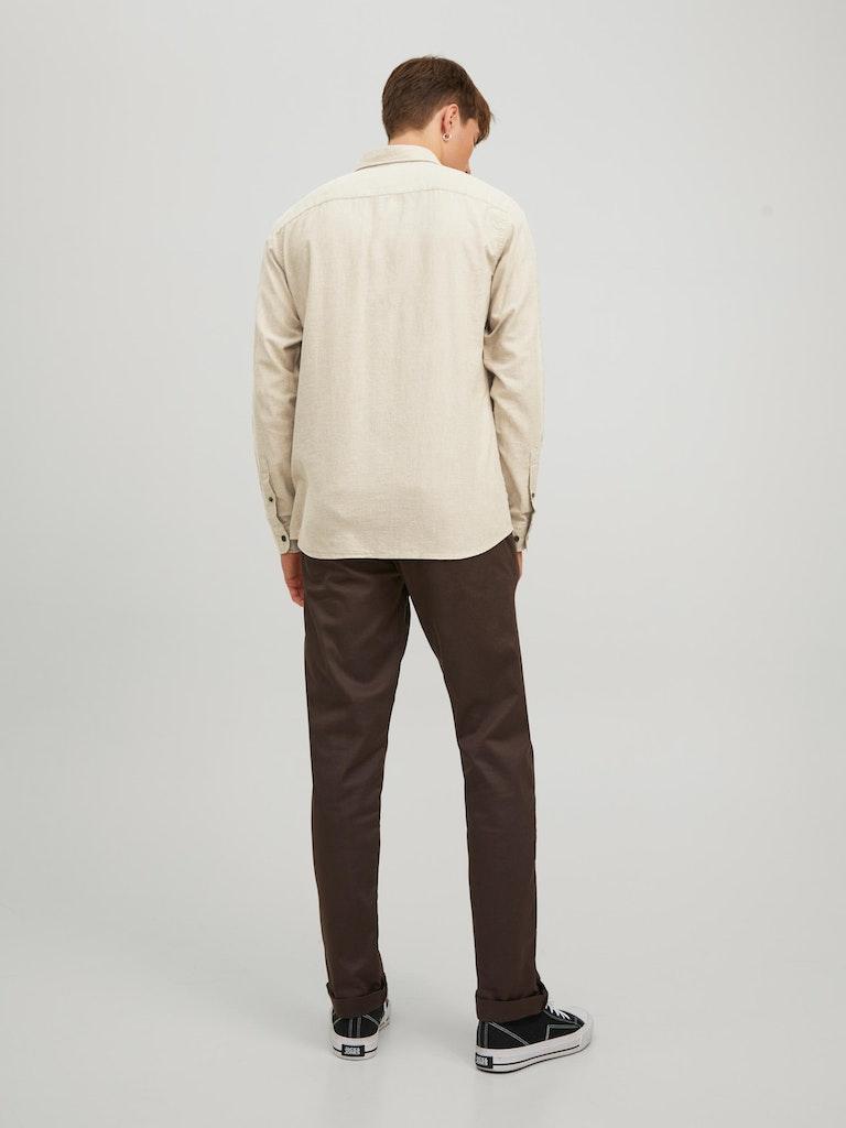 Jack & Jones Herren Hemd JJECLASSIC MELANGE SHIRT L/S AU22 SN
