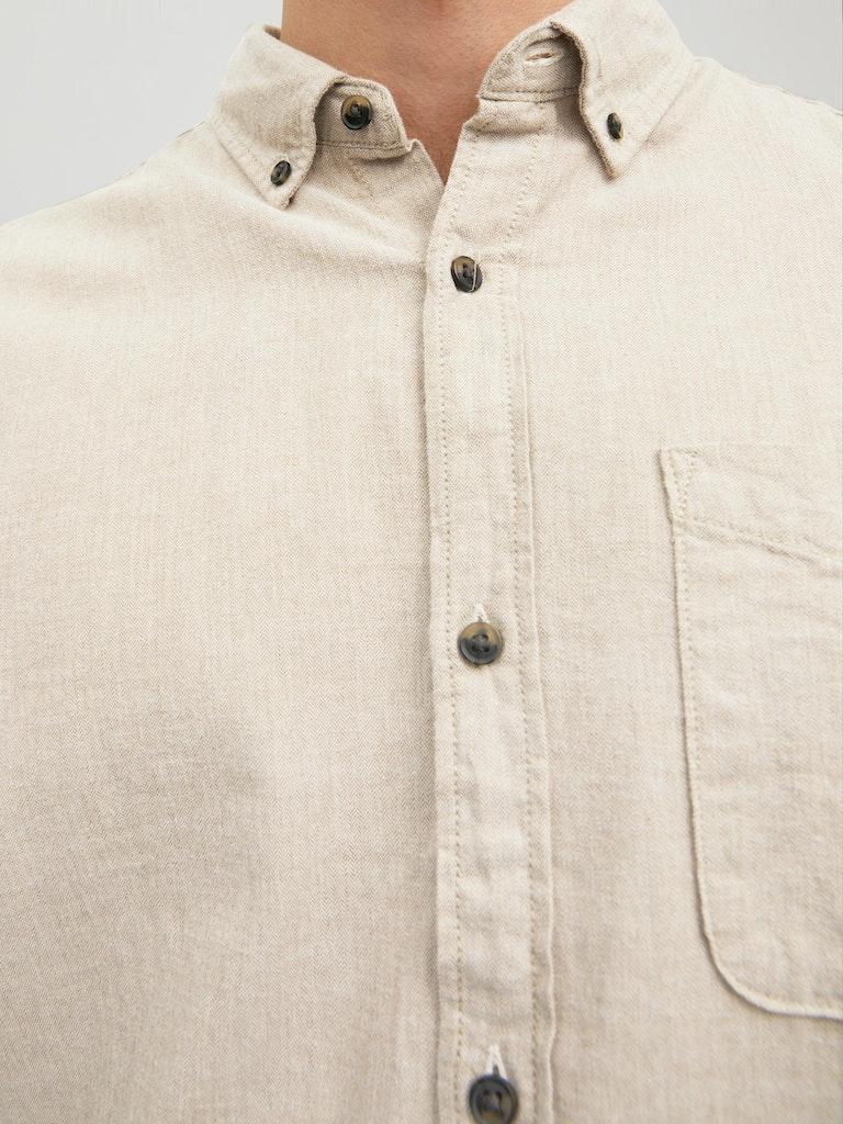 Jack & Jones Herren Hemd JJECLASSIC MELANGE SHIRT L/S AU22 SN
