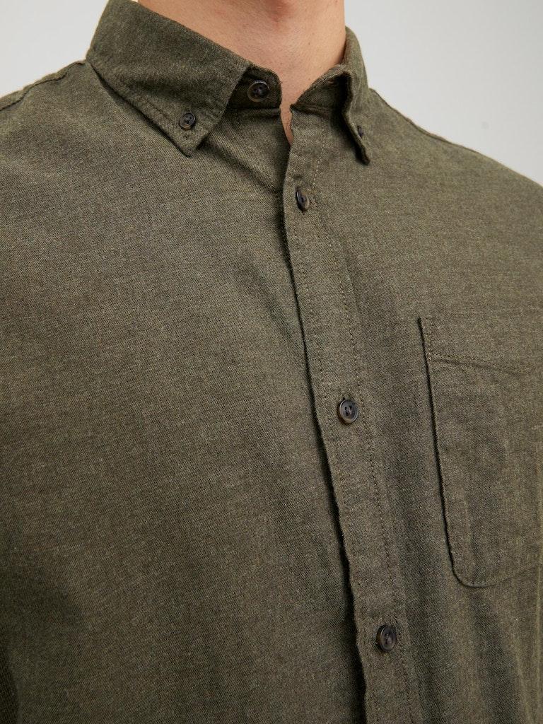 Jack & Jones Herren Hemd JJECLASSIC MELANGE SHIRT L/S AU22 SN