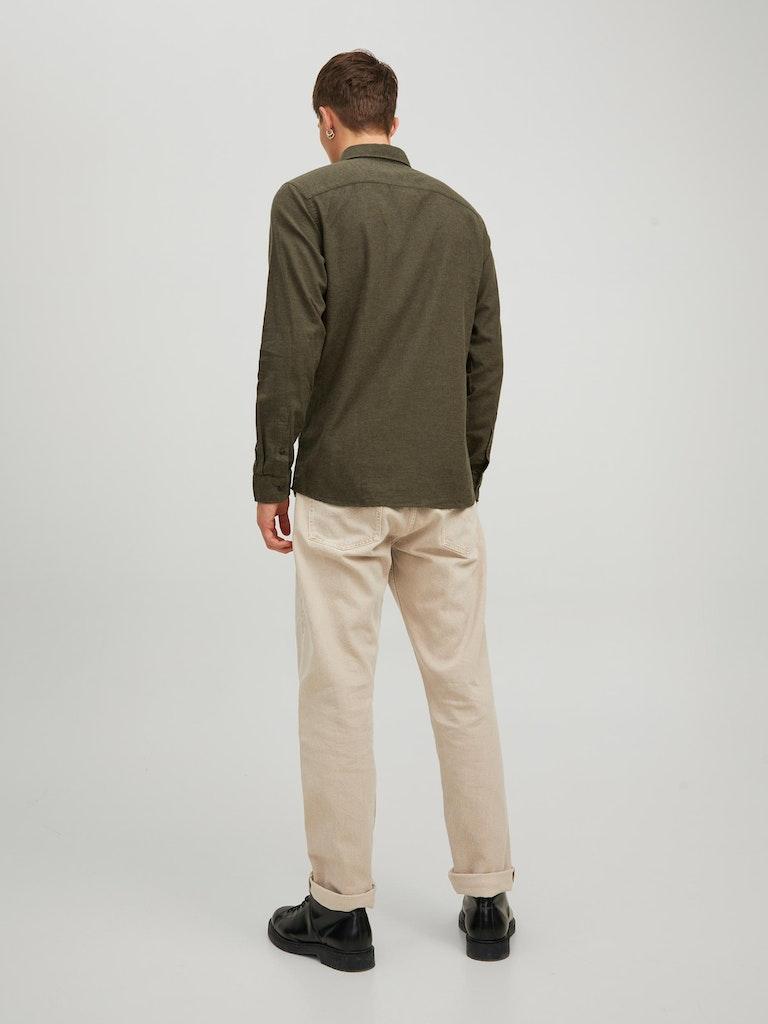 Jack & Jones Herren Hemd JJECLASSIC MELANGE SHIRT L/S AU22 SN