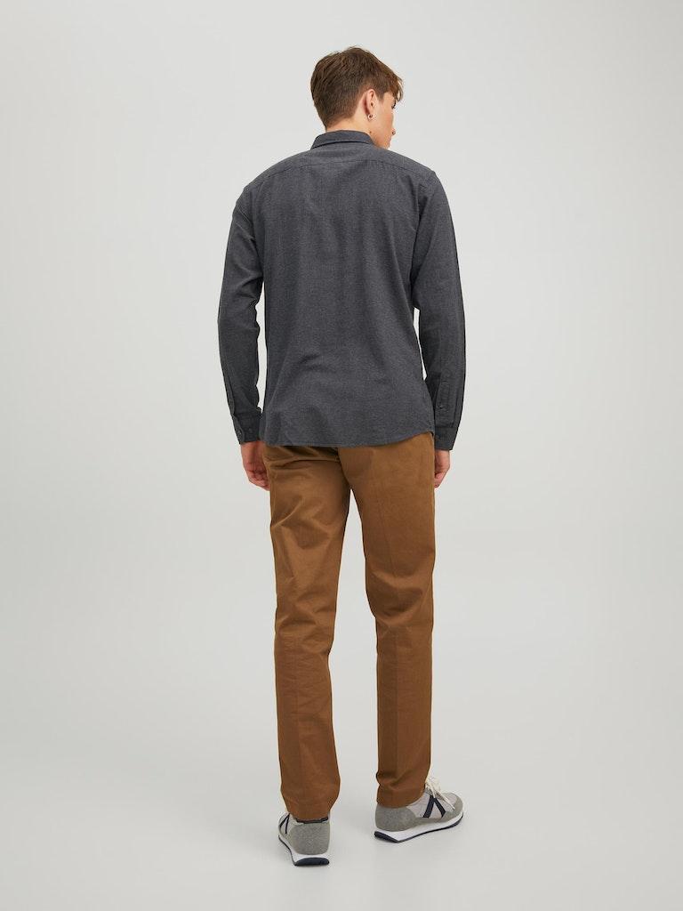Jack & Jones Herren Hemd JJECLASSIC MELANGE SHIRT L/S AU22 SN
