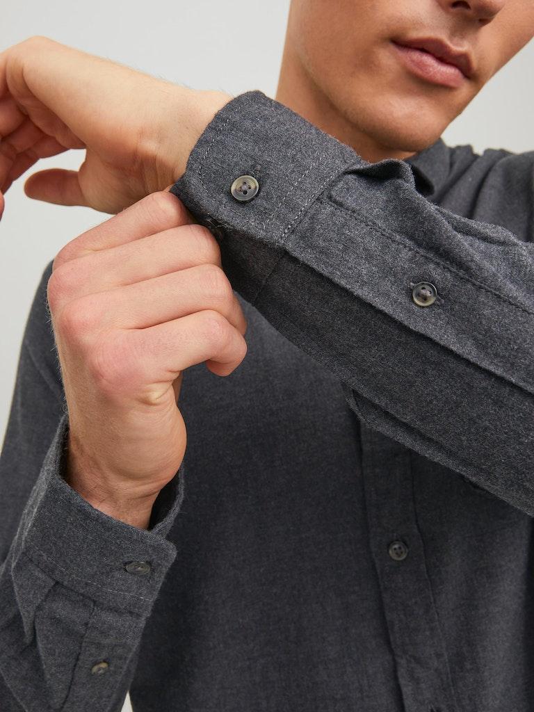 Jack & Jones Herren Hemd JJECLASSIC MELANGE SHIRT L/S AU22 SN