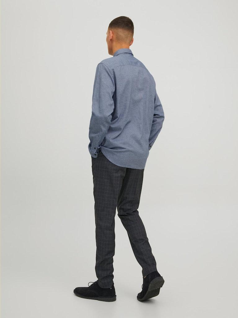 Jack & Jones Herren Hemd JJECLASSIC MELANGE SHIRT L/S AU22 SN