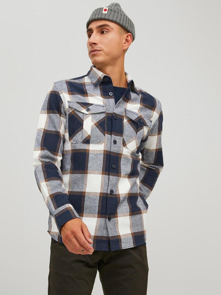 Jack & Jones Herren Hemd RDDROYAL CHECK OVERSHIRT L/S SN