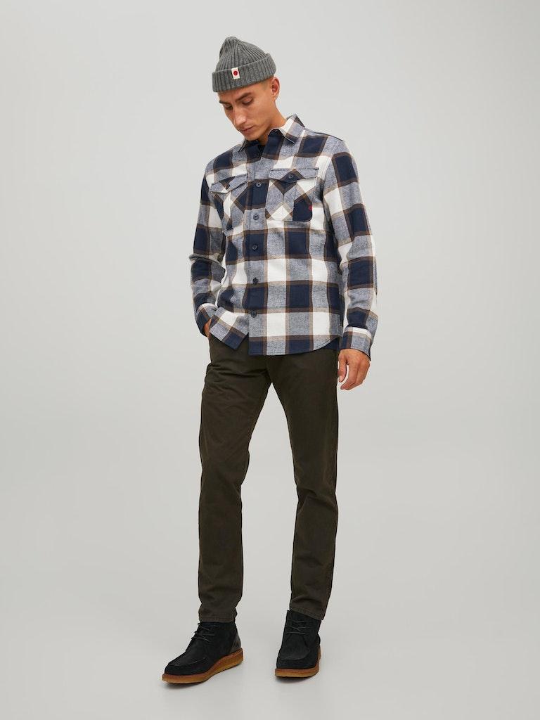 Jack & Jones Herren Hemd RDDROYAL CHECK OVERSHIRT L/S SN