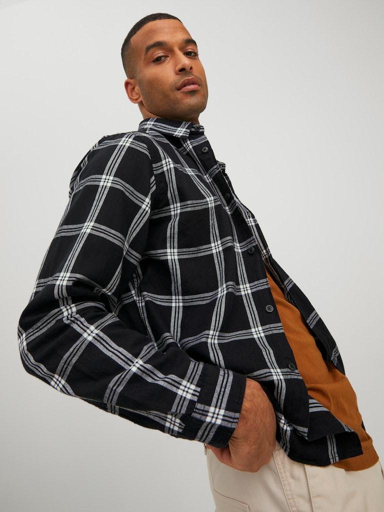 Jack & Jones Herren Hemd JJEGINGHAM TWILL SHIRT L/S NOOS