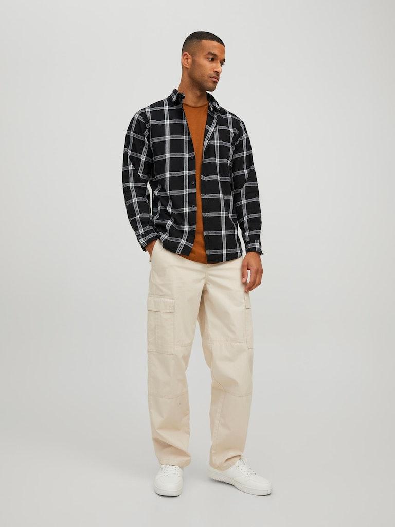 Jack & Jones Herren Hemd JJEGINGHAM TWILL SHIRT L/S NOOS