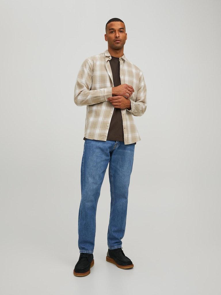 Jack & Jones Herren Hemd JJEGINGHAM TWILL SHIRT L/S NOOS