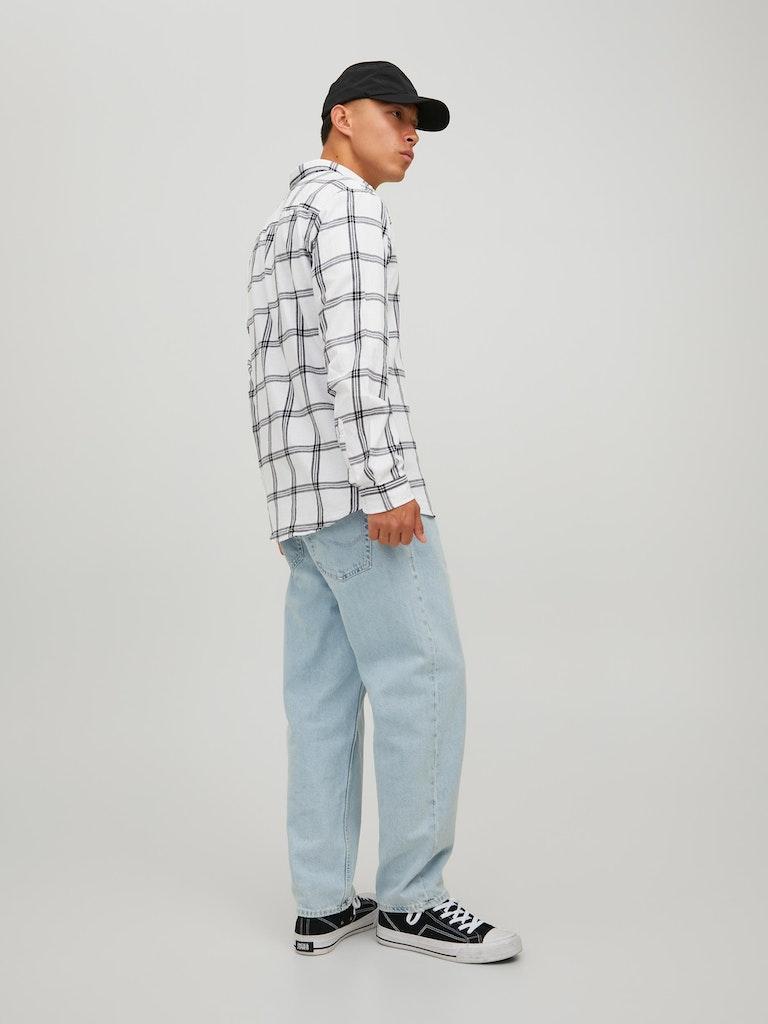 Jack & Jones Herren Hemd JJEGINGHAM TWILL SHIRT L/S NOOS
