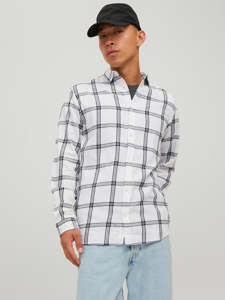 Jack & Jones Herren Hemd JJEGINGHAM TWILL SHIRT L/S NOOS