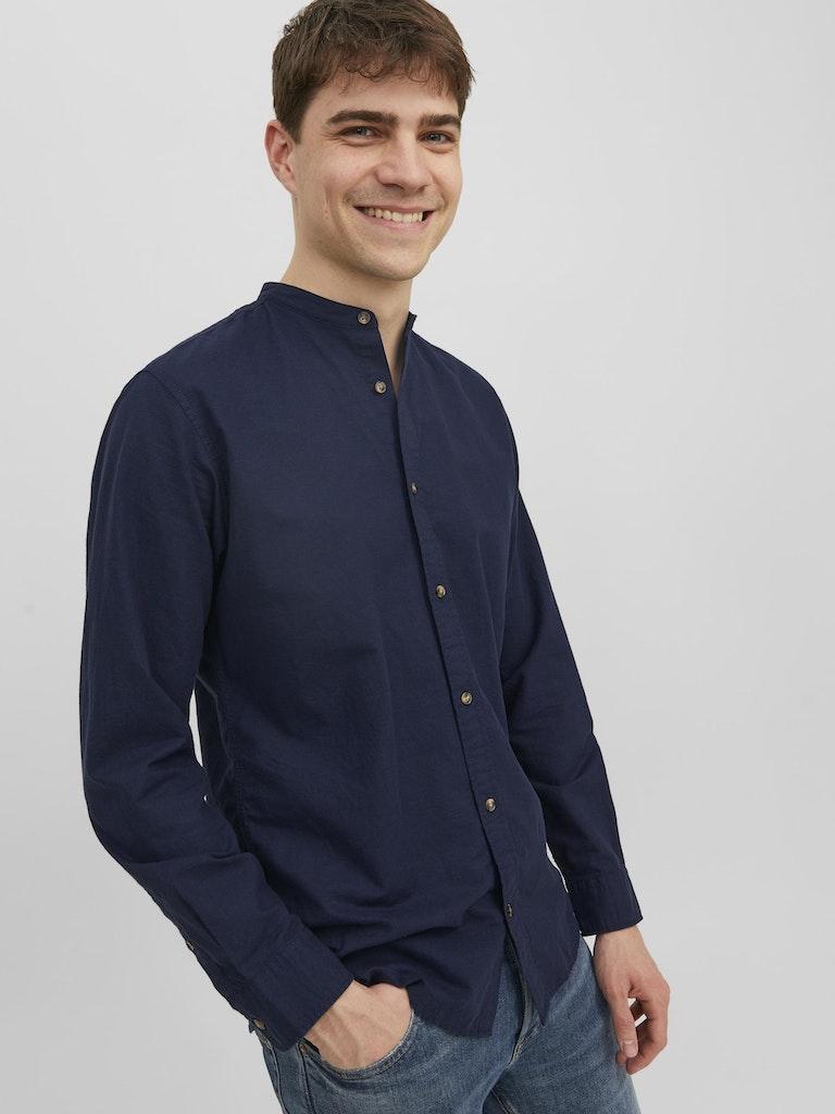 Jack & Jones Herren Hemd JJESUMMER BAND SHIRT L/S S22 NOOS