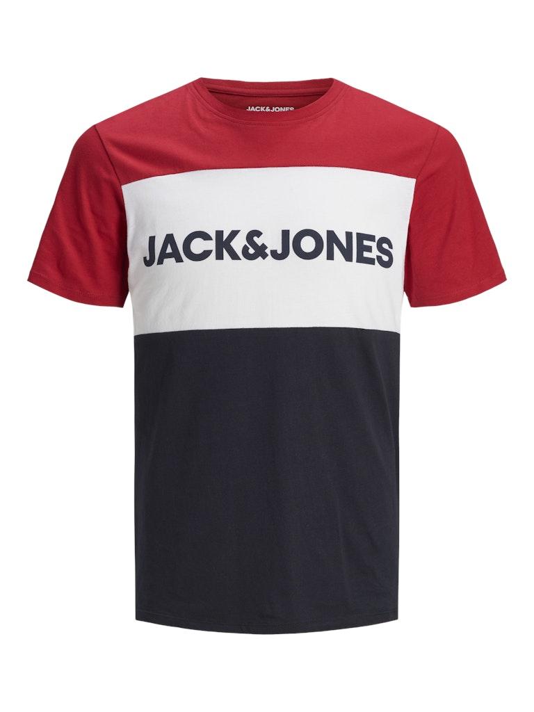 Jack & Jones Herren T-Shirt JJELOGO BLOCKING TEE SS NOOS