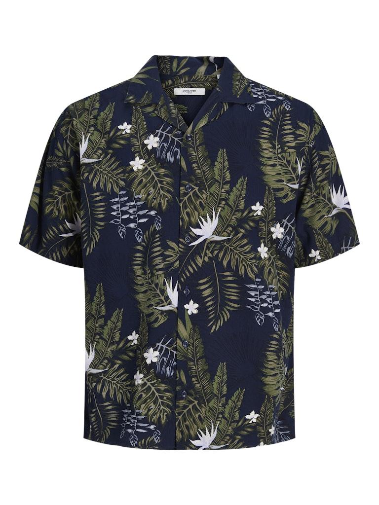 Jack & Jones Herren Hemd JPRBLATROPIC RESORT SHIRT S/S RELAX SN
