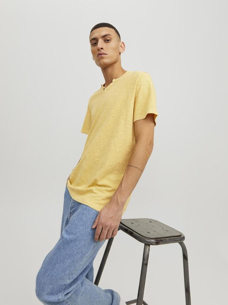 Jack & Jones Herren T-Shirt JJESPLIT NECK TEE SS NOOS