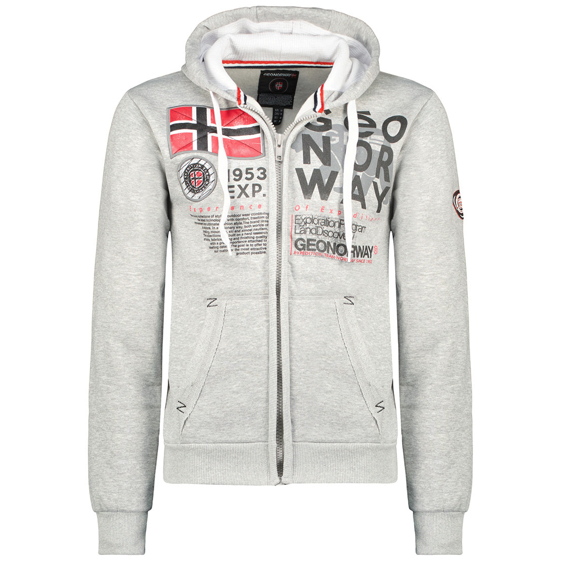 Geographical Norway Herren Hoodie Gasado – Sweatjacke mit Kapuze