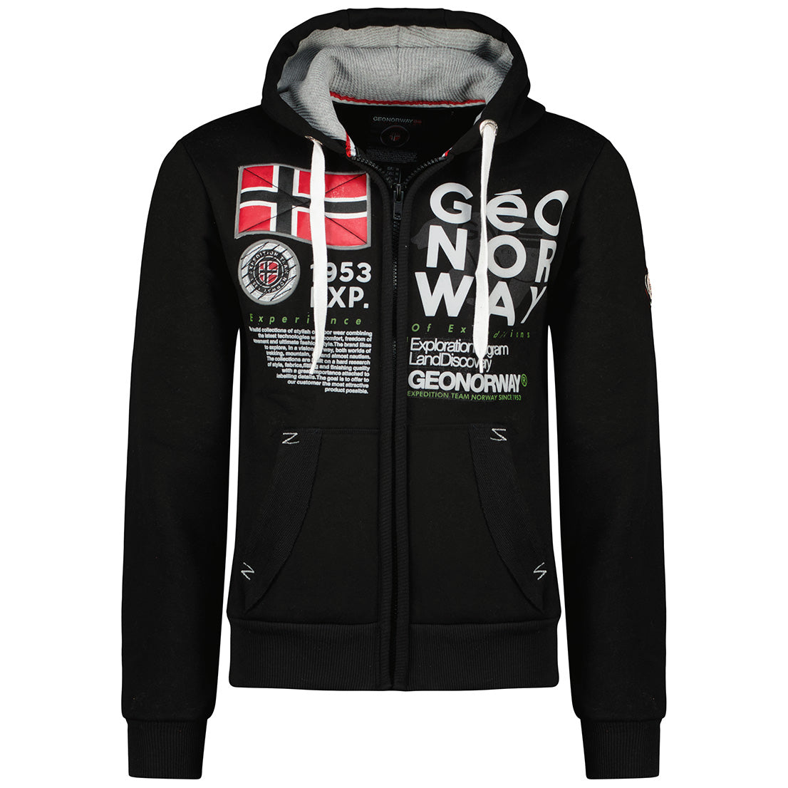 Geographical Norway Herren Hoodie Gasado – Sweatjacke mit Kapuze